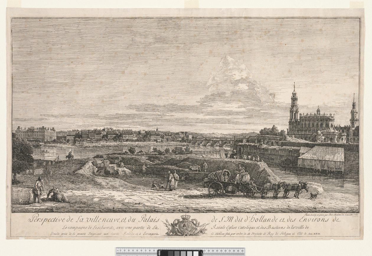 Uitzicht op Dresden door Bernardo Bellotto