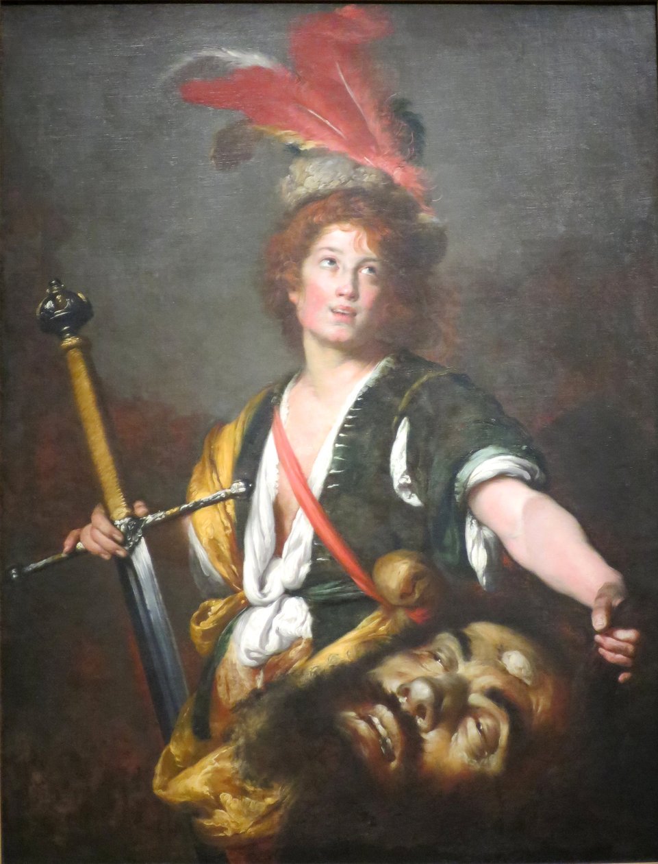 David met het hoofd van Goliath door Bernardo Strozzi