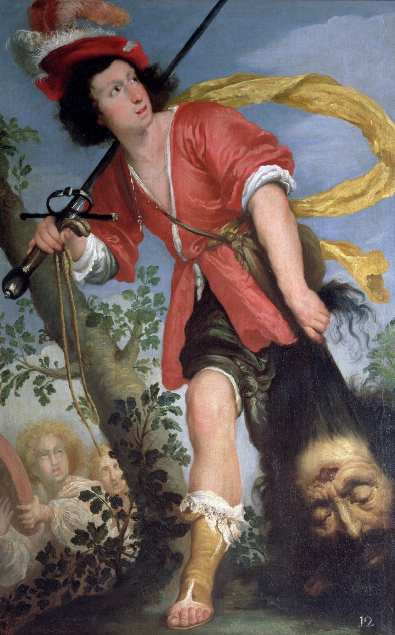 David met het hoofd van Goliath door Bernardo Strozzi