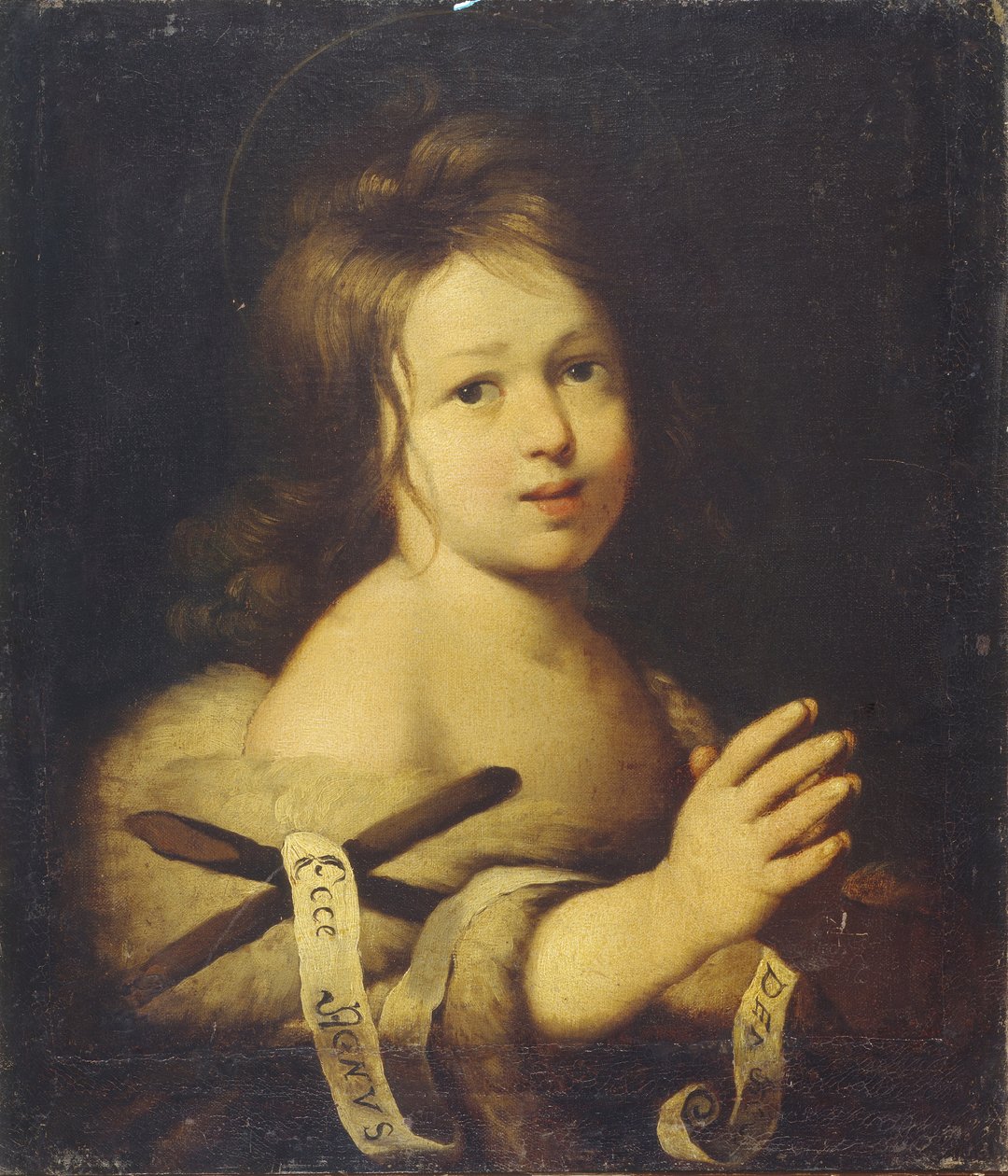 Johannes de Doper als kind door Bernardo Strozzi