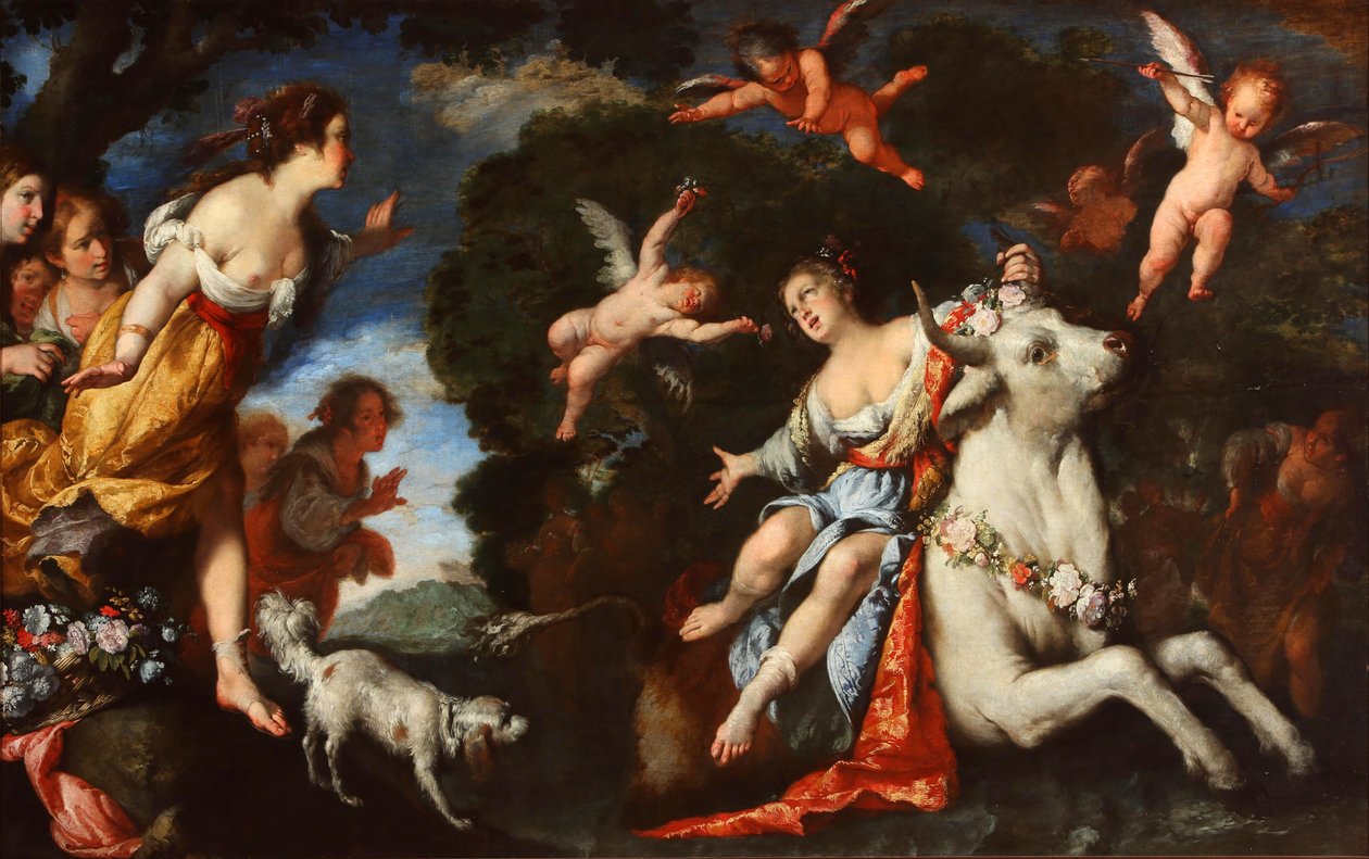 De ontvoering van Europa door Bernardo Strozzi