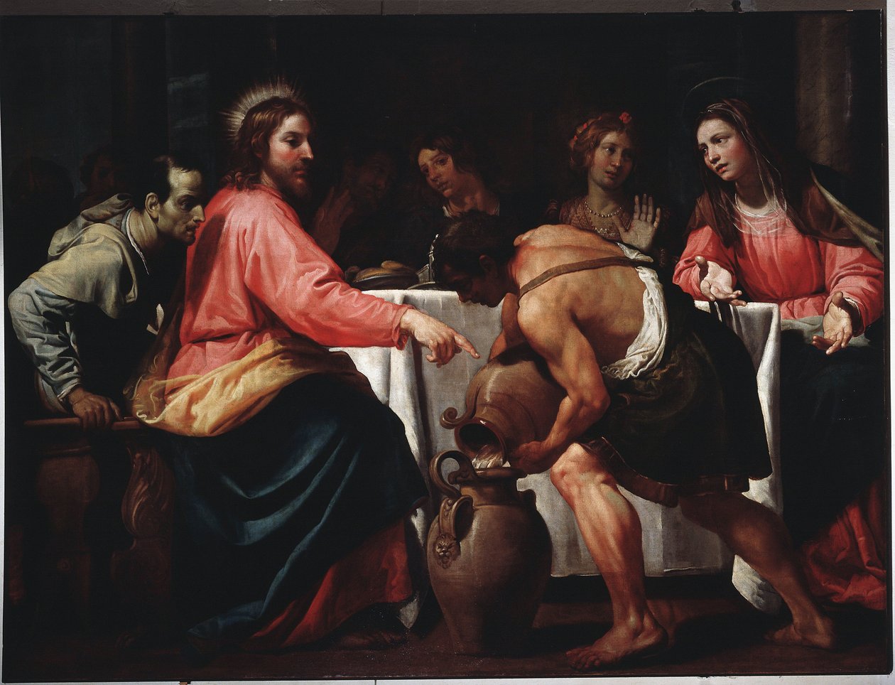 De bruiloft te Kana door Bernardo Strozzi