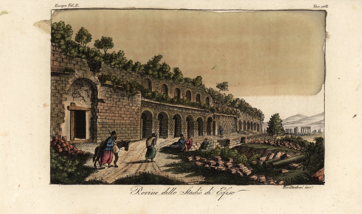 Ruïnes van het stadion in Efeze, Griekenland door Bernardoni Bernardoni