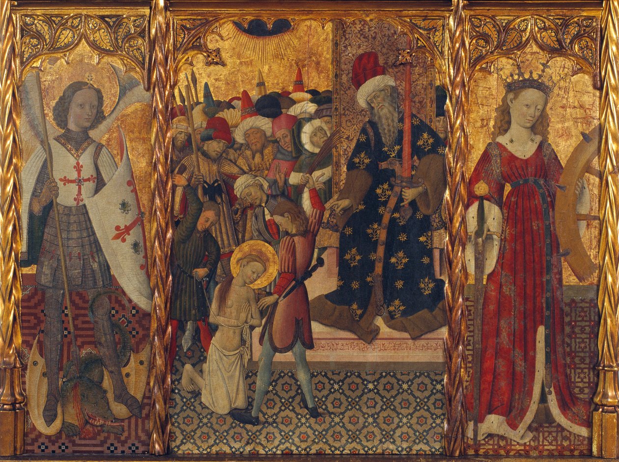 Sint-Michael, Martelaarschap van Sint-Eulalia en Sint-Catharina door Bernat Martorelli