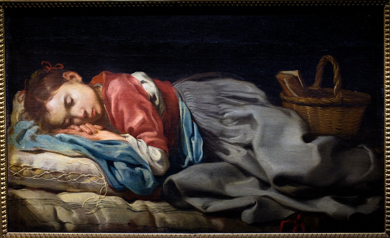 Slapend meisje door Bernhard (fl.1624 87) Keil