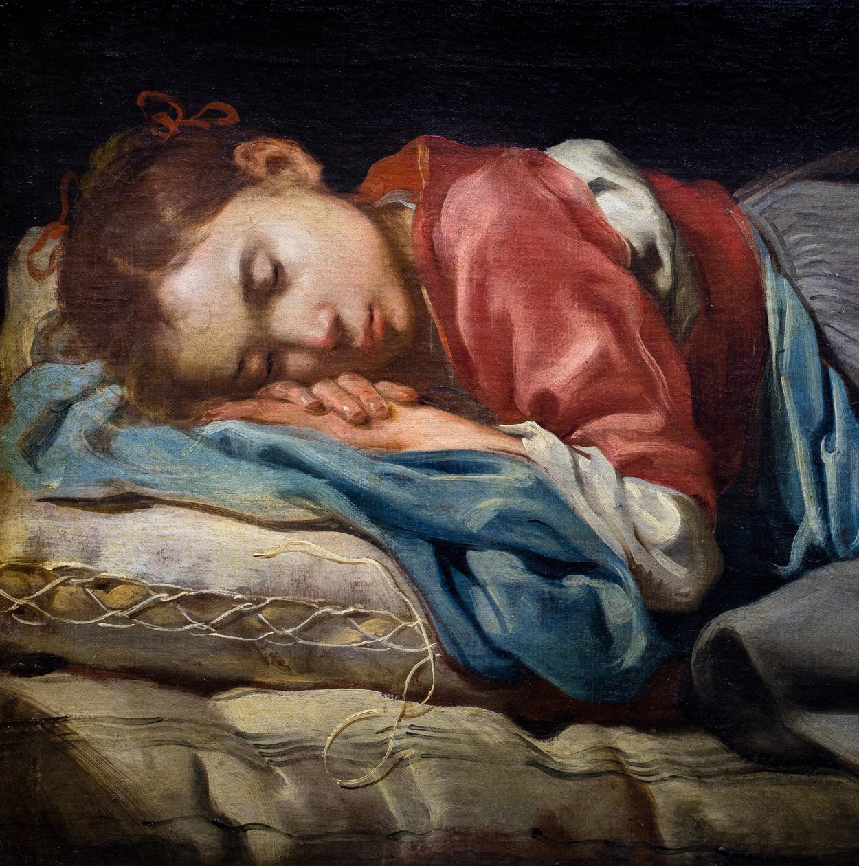Slapend meisje door Bernhard (fl.1624 87) Keil