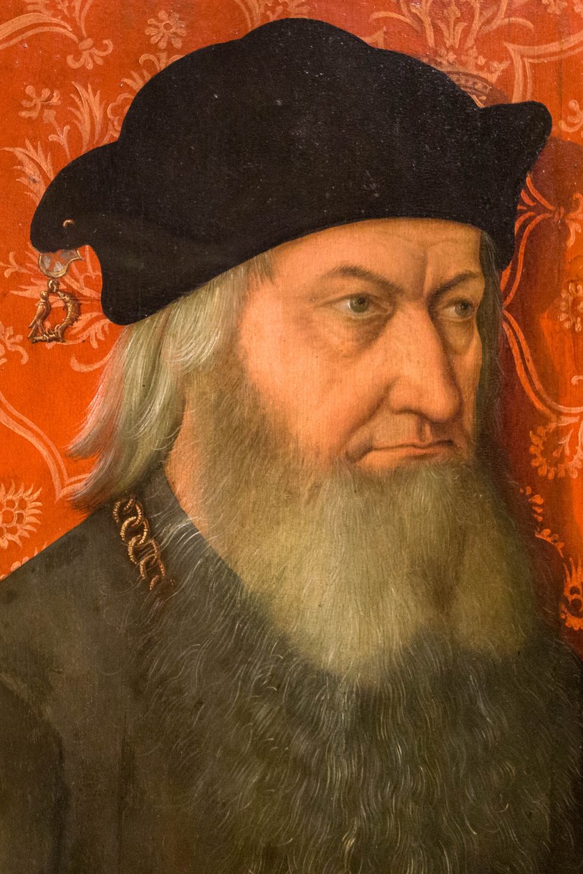 Portret van een oudere bebaarde man door Bernhard Strigel