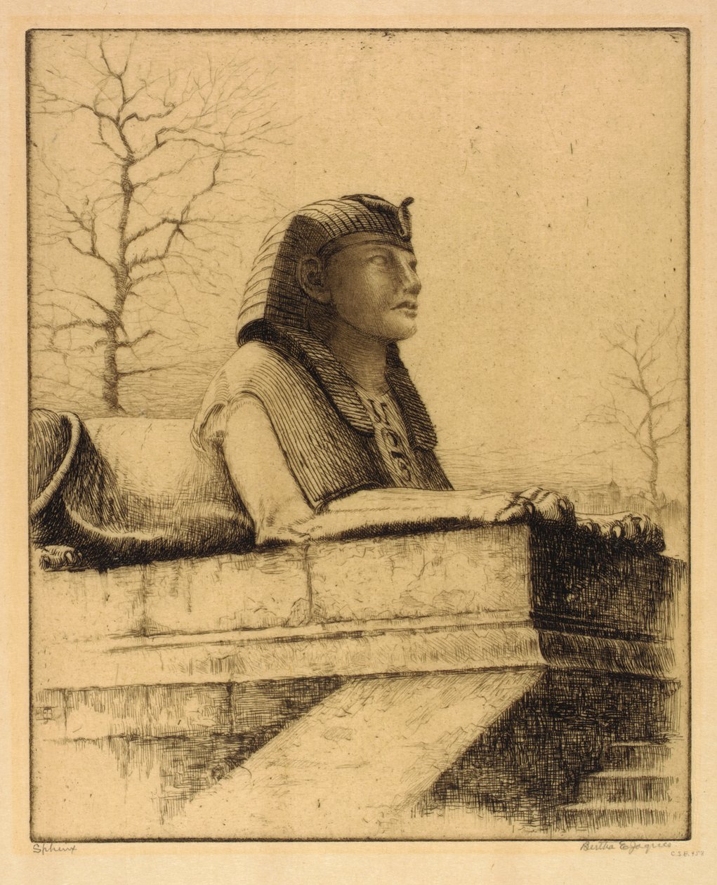 Sfinx, Theems, Londen door Bertha E. Jaques