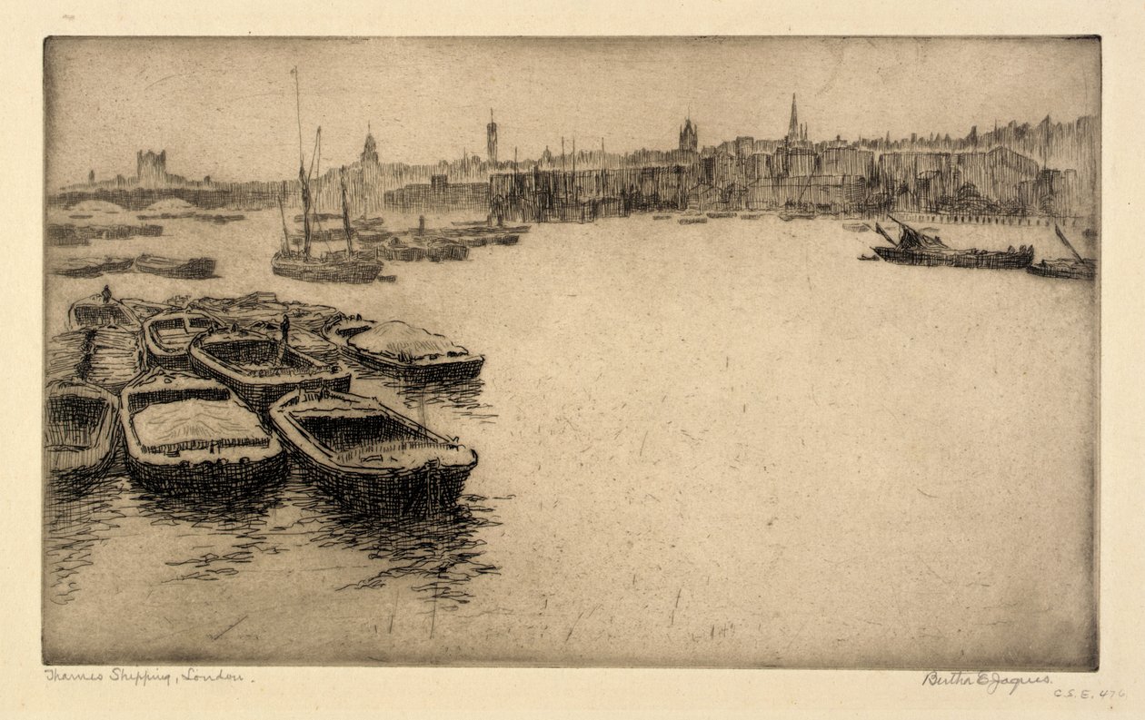 Theems Scheepvaart, Londen door Bertha E. Jaques