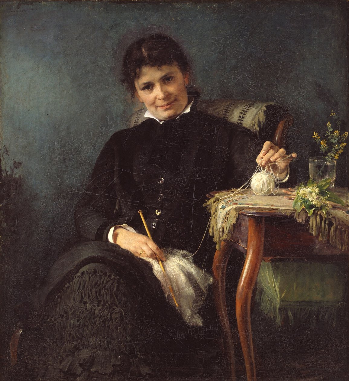 Mevrouw Anna Seekamp, de zus van de kunstenaar door Bertha Wegmann