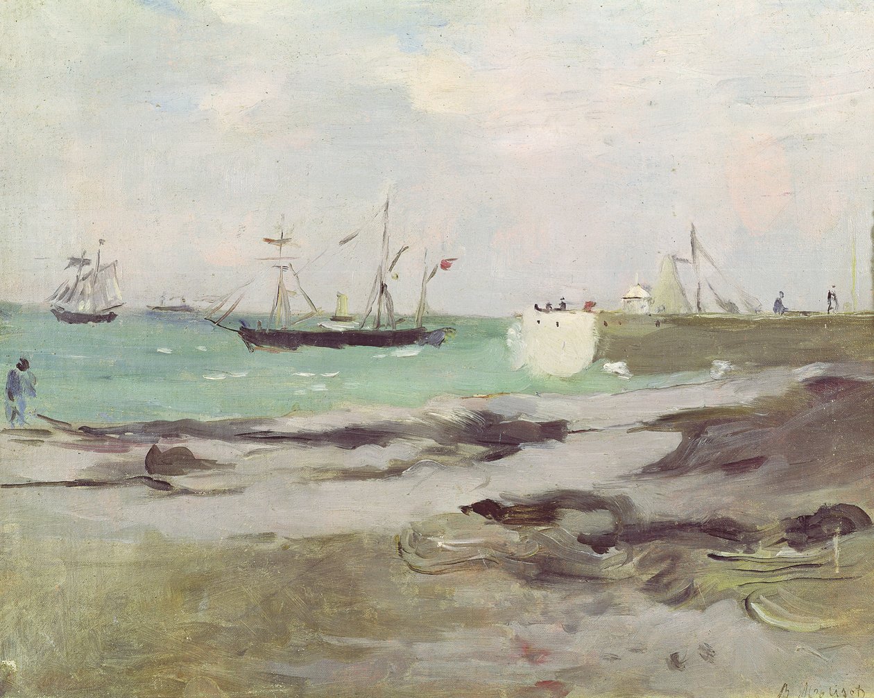 De ingang van de haven van Boulogne, 1880 door Berthe Morisot