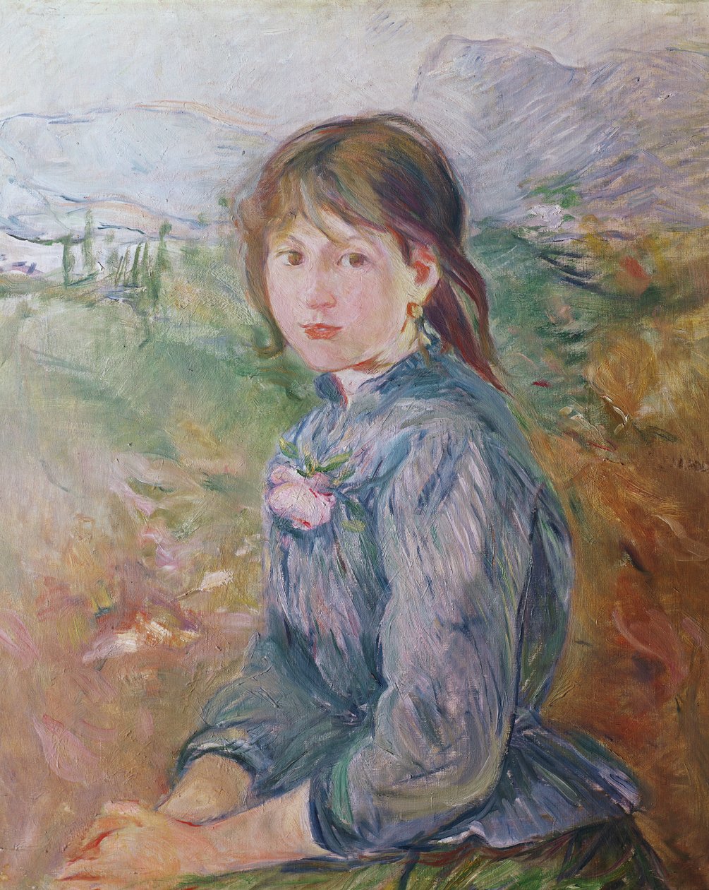 Het Meisje uit Nice, 1888-89 door Berthe Morisot
