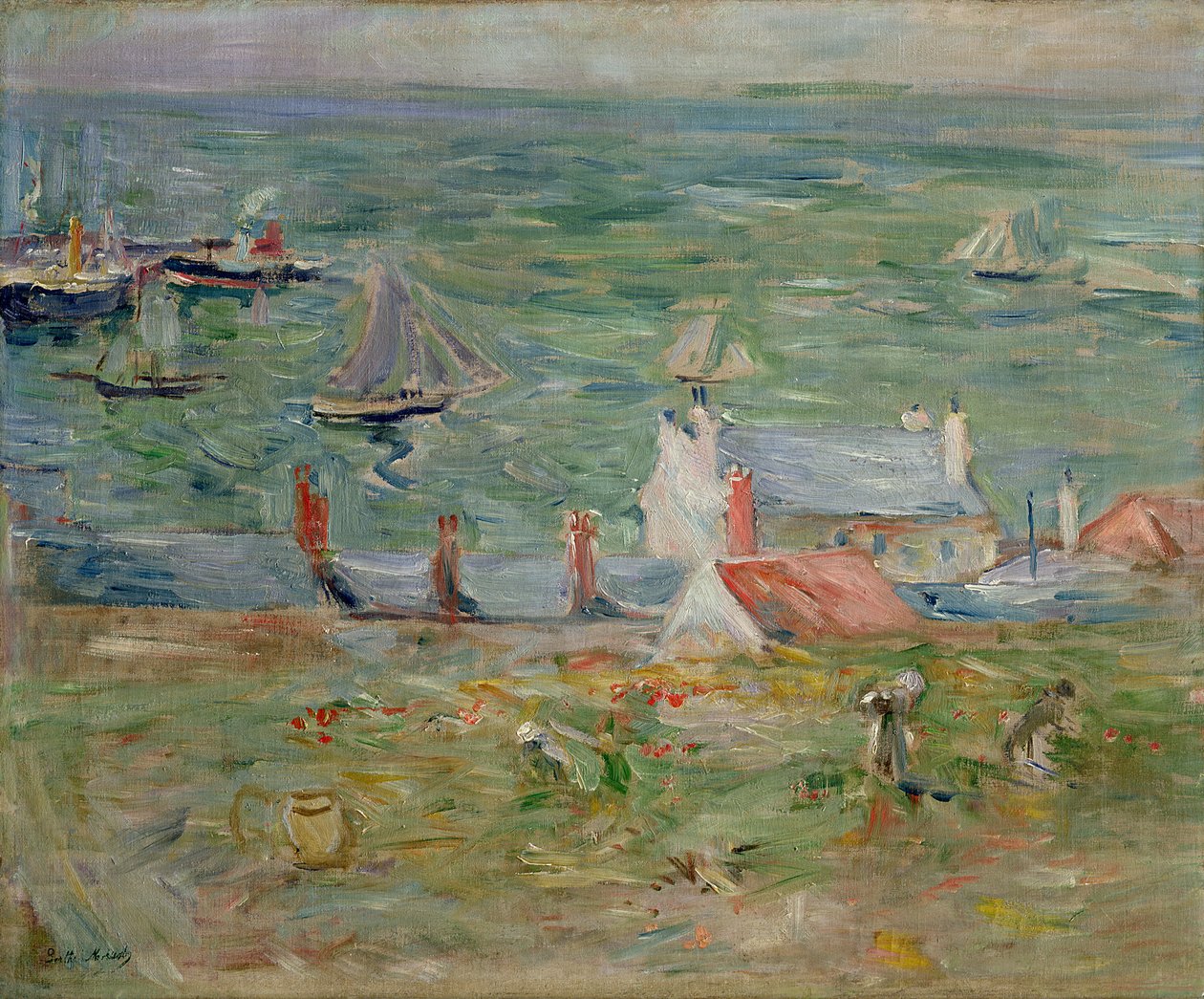 De haven van Gorey op Jersey, 1886 door Berthe Morisot