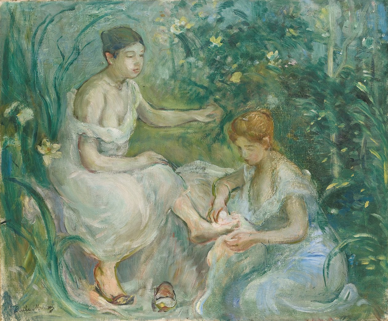 Bad, 1894 door Berthe Morisot