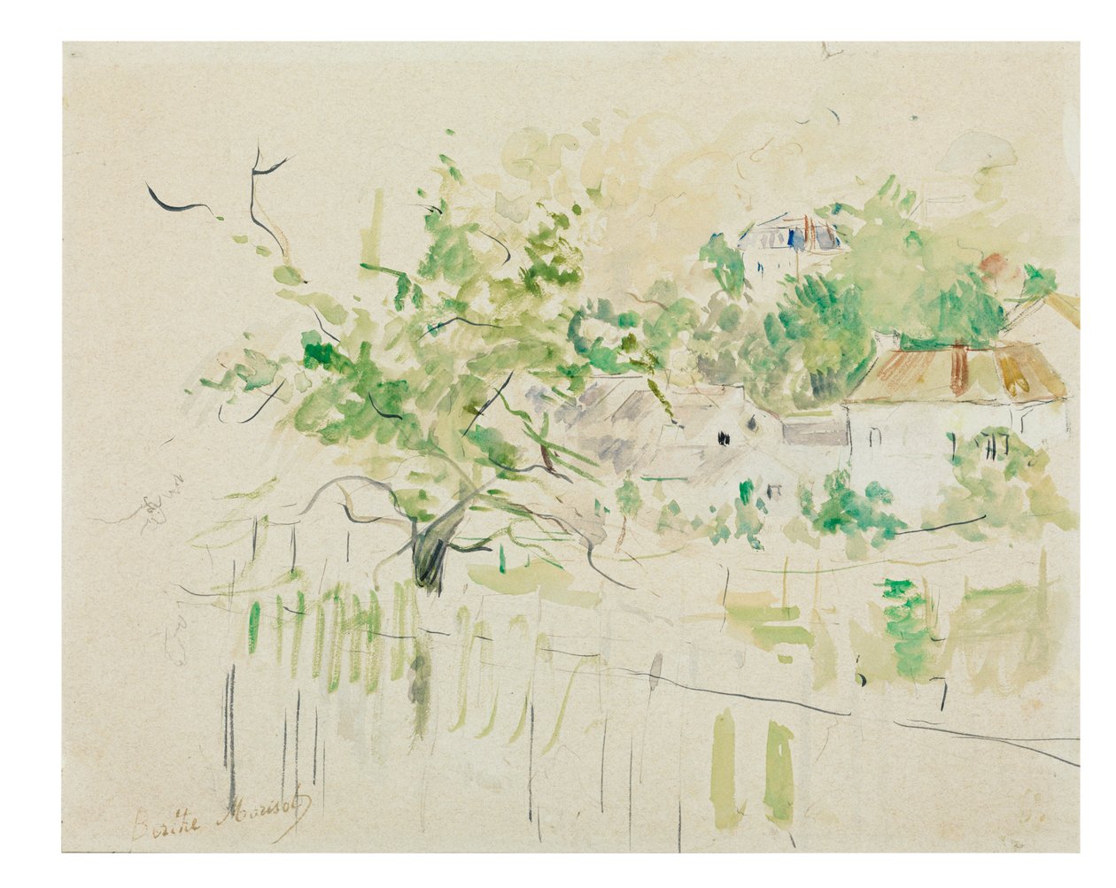 Bougival door Berthe Morisot