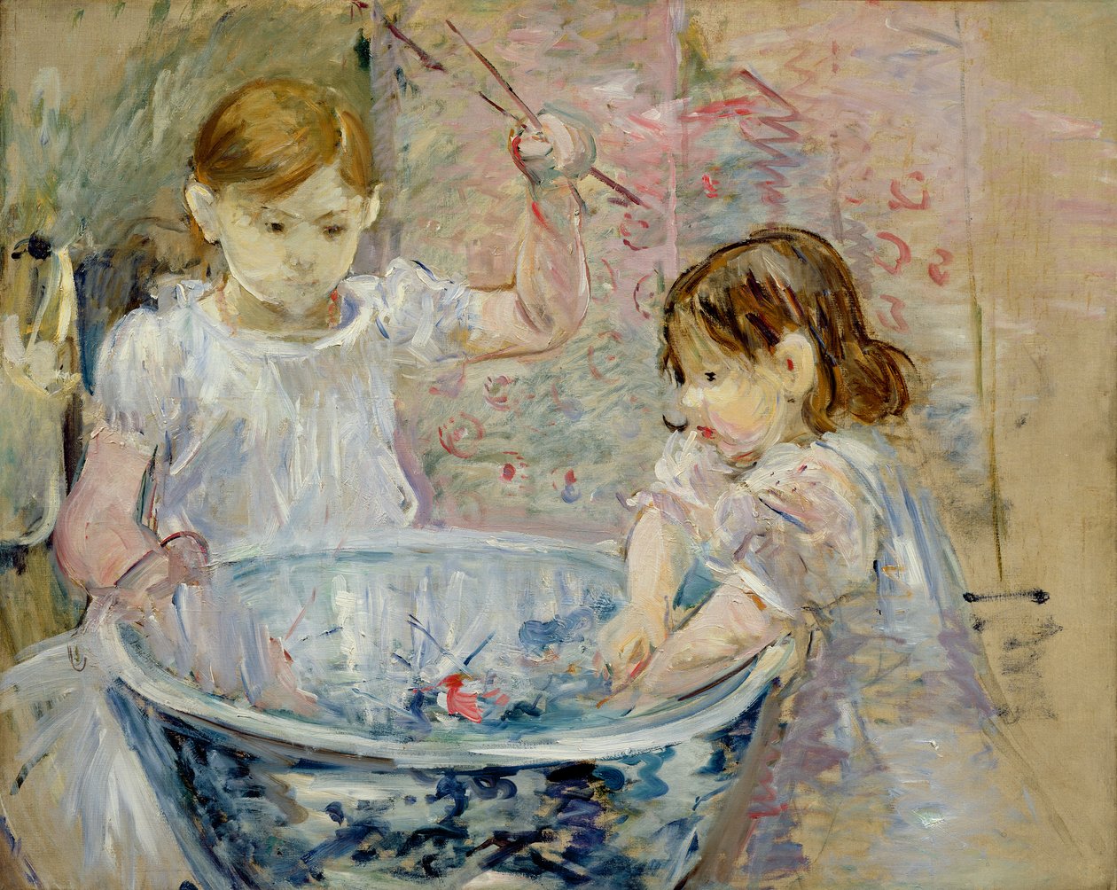 Kinderen bij het Bekken, 1886 door Berthe Morisot