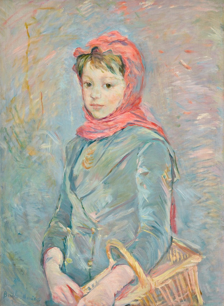 Frans: Fillette portant un panier door Berthe Morisot