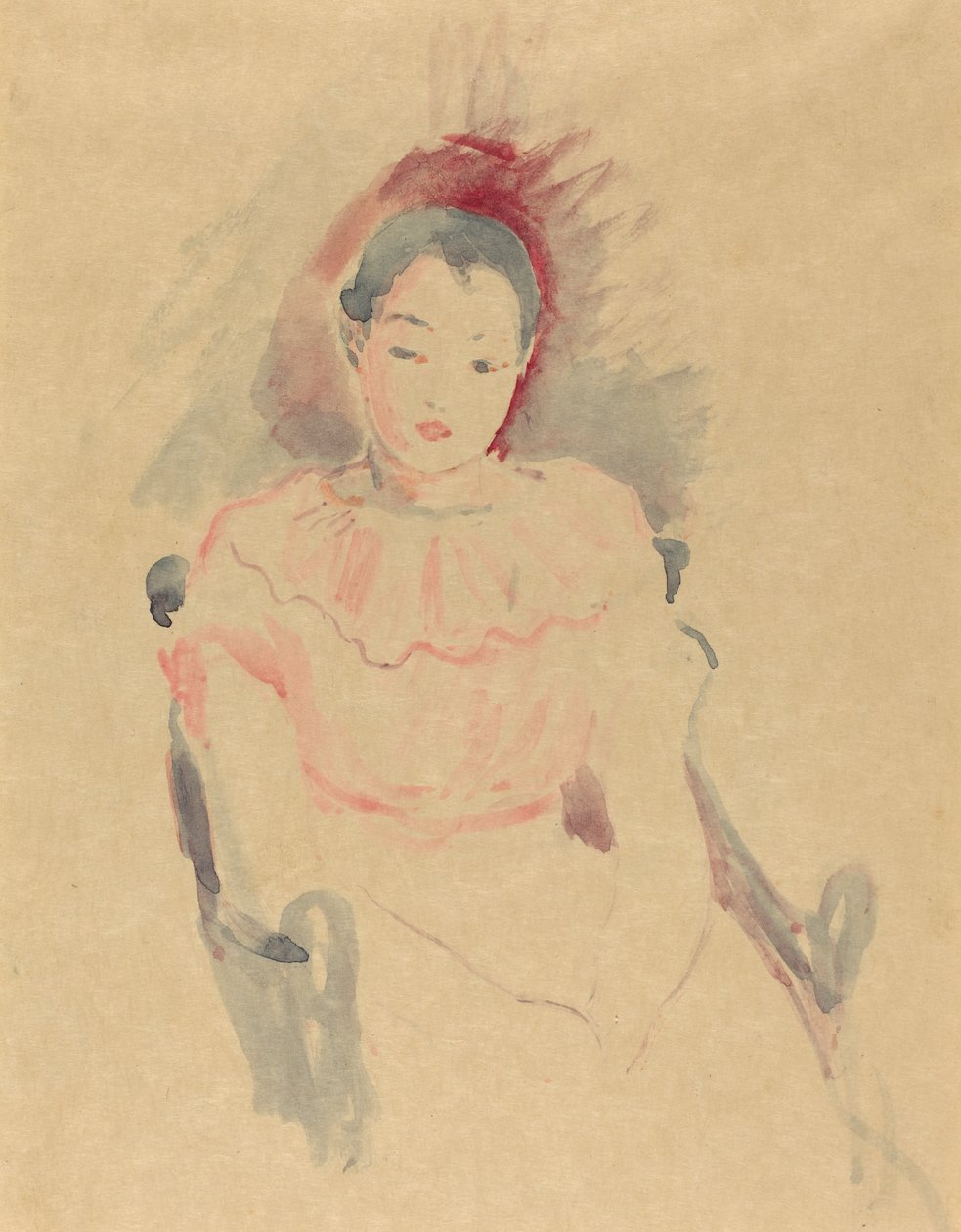 Zittend meisje, 1894 door Berthe Morisot