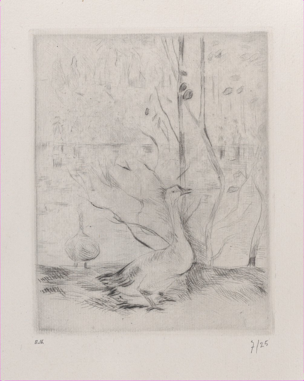 Gans, 1889 door Berthe Morisot