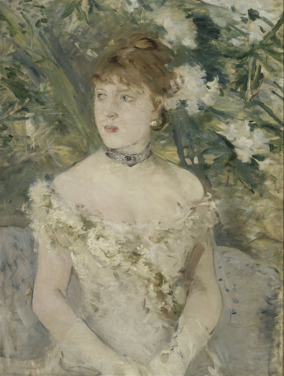 Jonge vrouw op het bal door Berthe Morisot