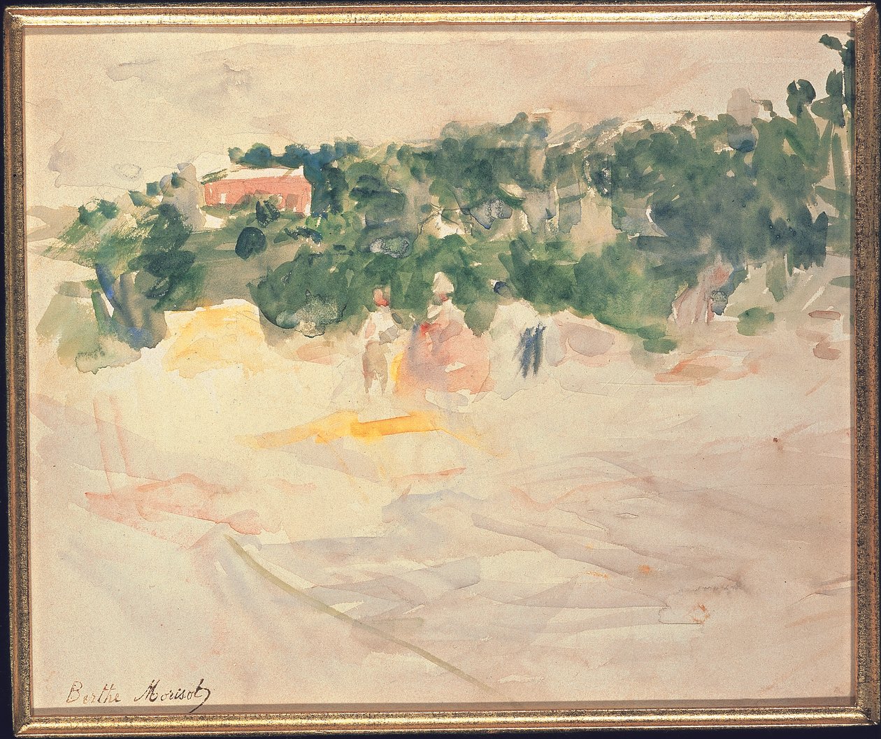 De Oogst in Bougival, 1882 door Berthe Morisot