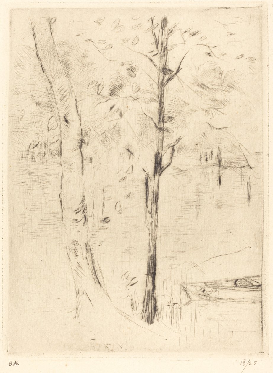 Meer met Roeiboot door Berthe Morisot