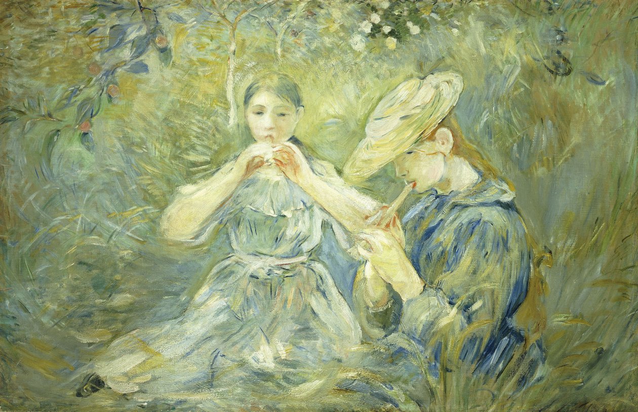 De Flageolet, 1890 door Berthe Morisot