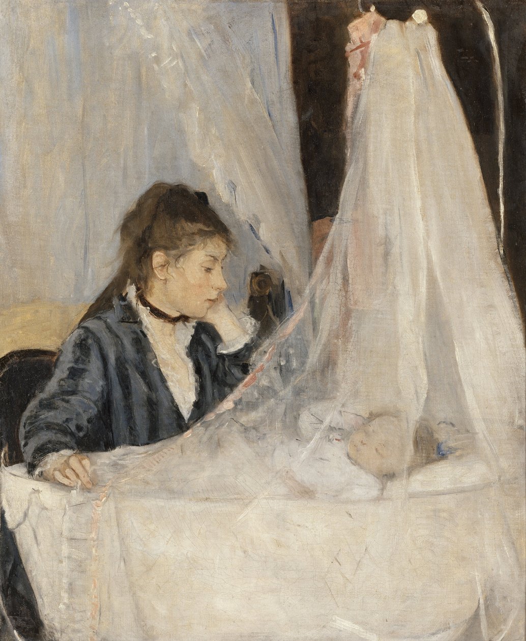 De wieg door Berthe Morisot