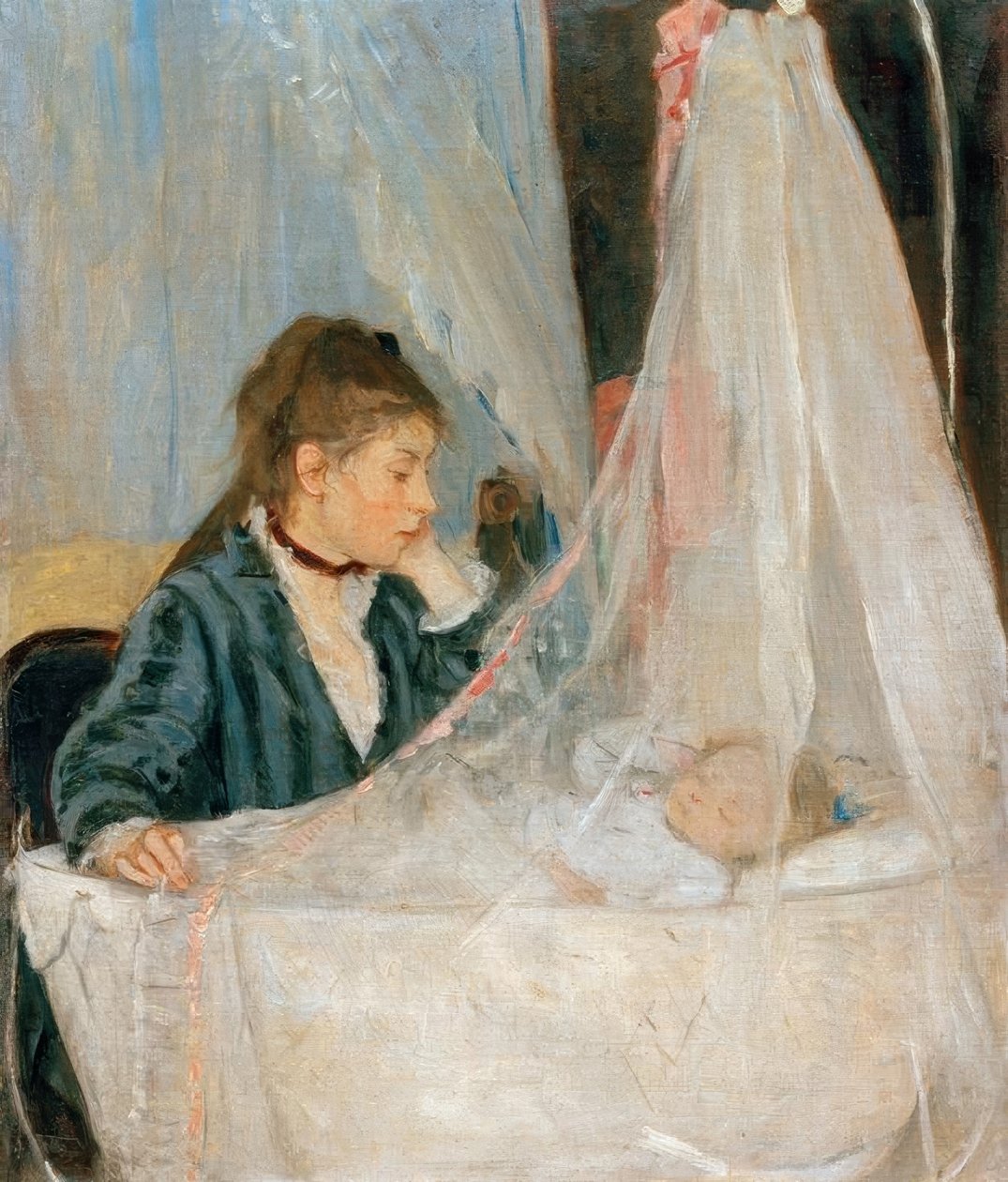 De wieg door Berthe Morisot