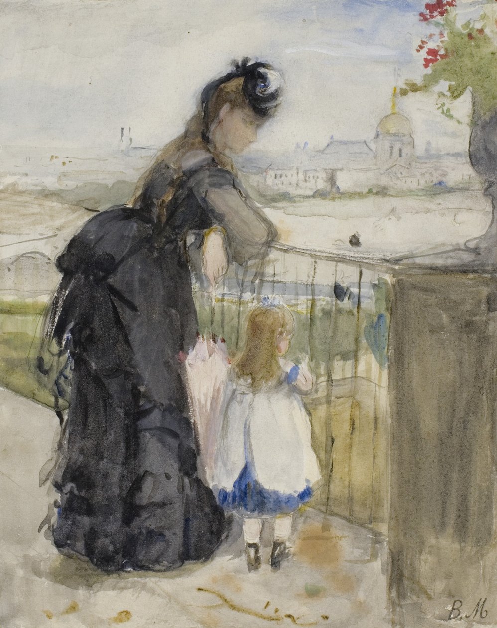 Op het Balkon, 1871-72 door Berthe Morisot