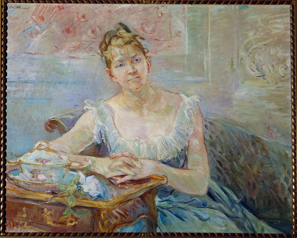 Portret van Louise Riesener door Berthe Morisot