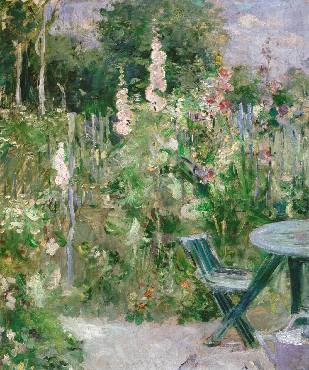 Stokrozen door Berthe Morisot