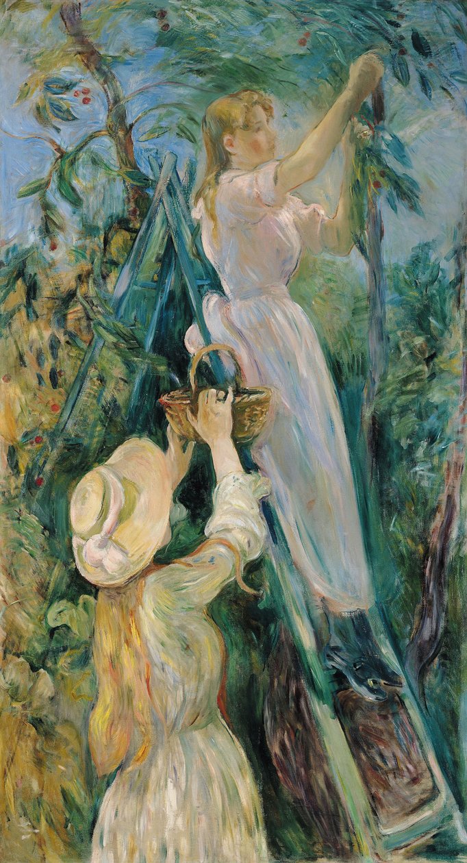 De Kersenplukkers, 1891 door Berthe Morisot
