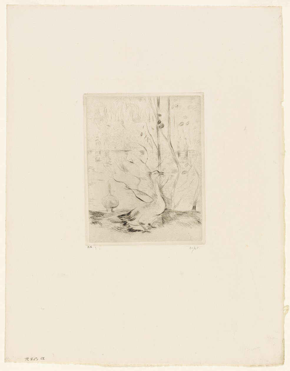De gans door Berthe Morisot