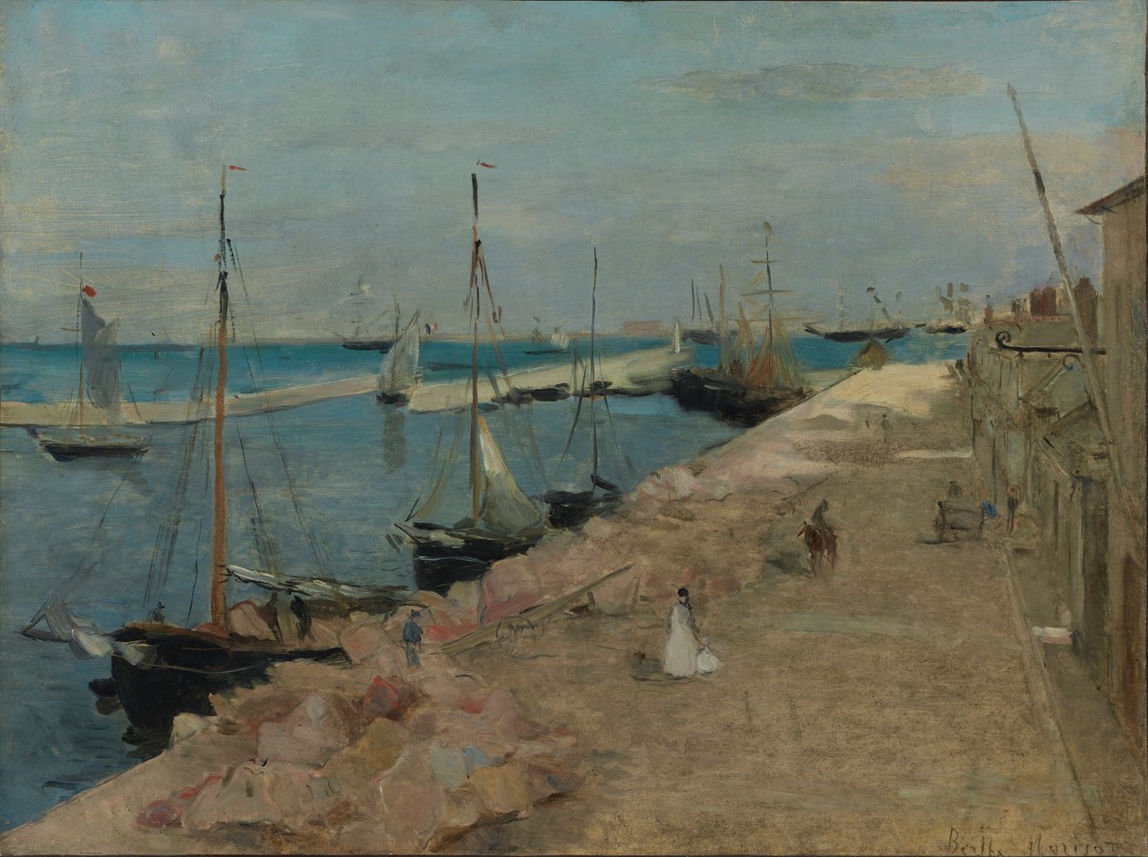 De haven van Cherbourg door Berthe Morisot