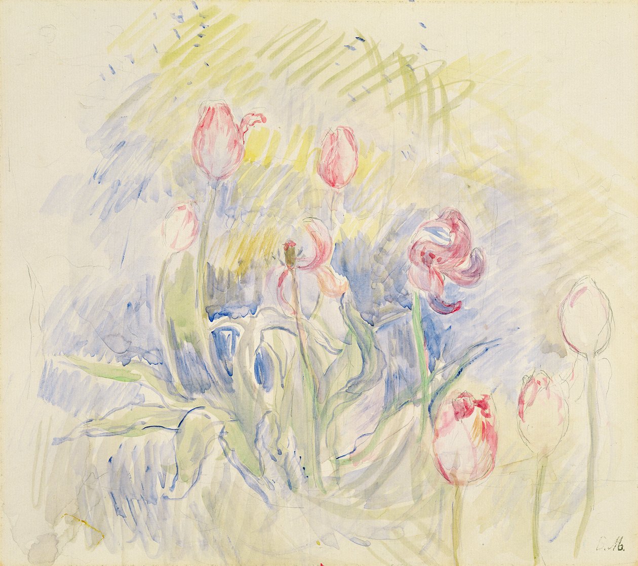 Tulpen, 1890 door Berthe Morisot