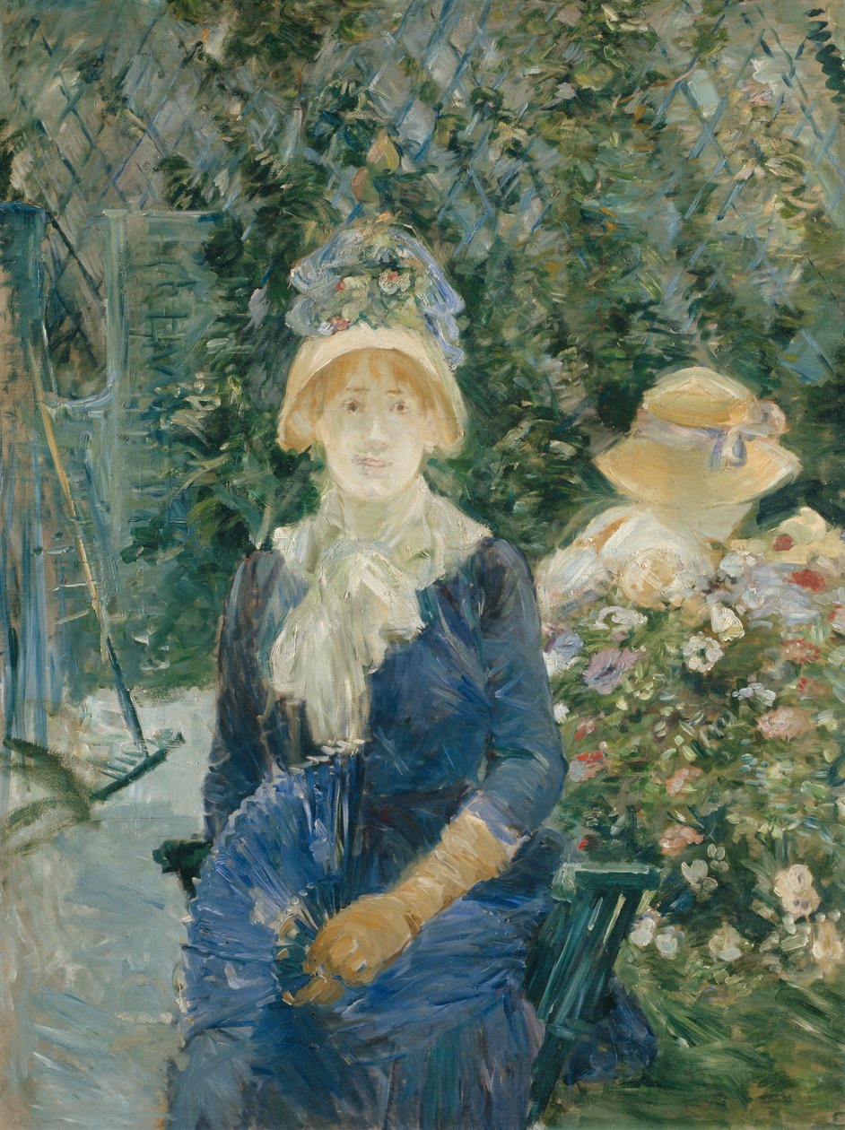 Vrouw in een Tuin door Berthe Morisot