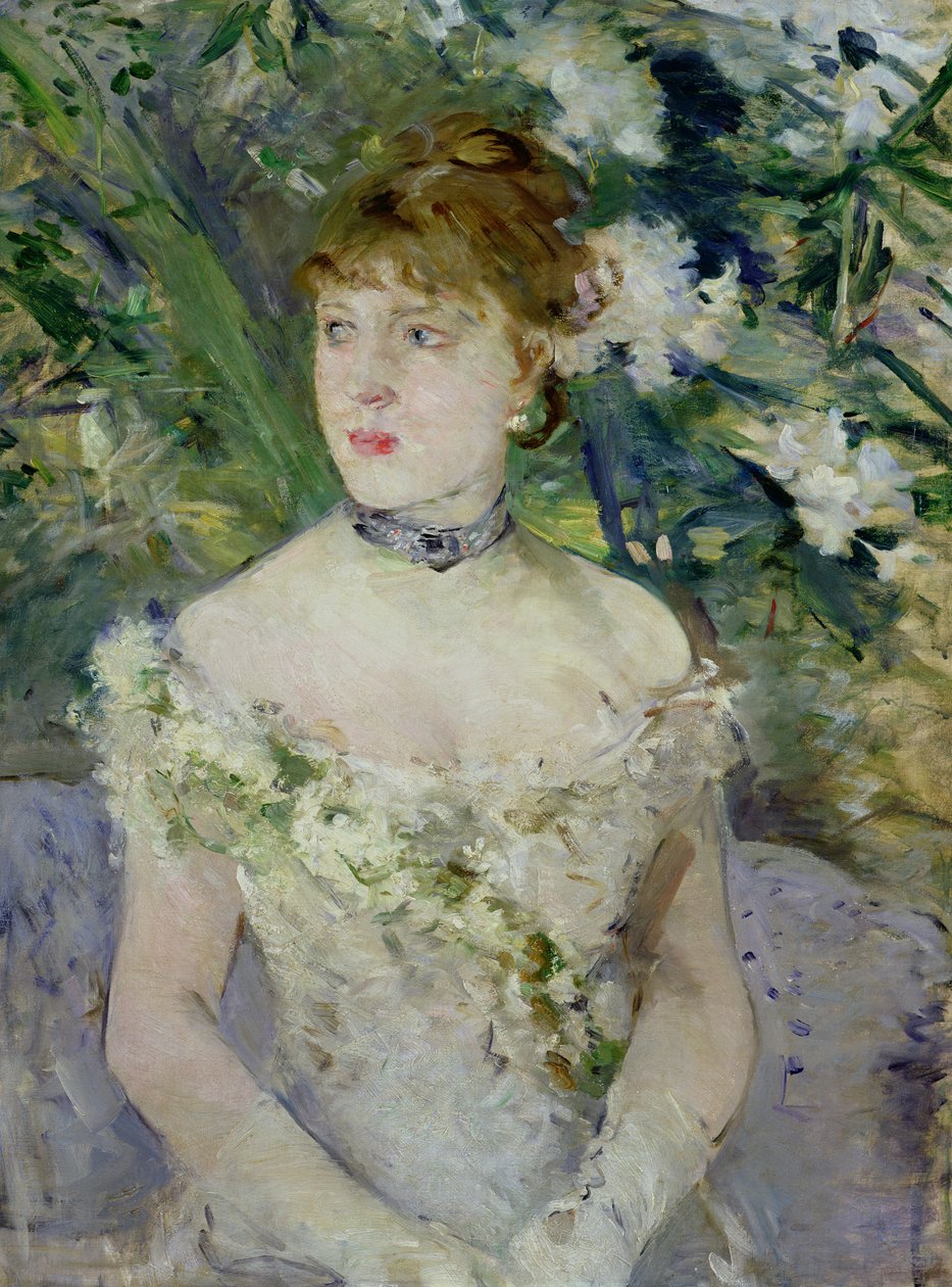 Jong meisje in een baljurk door Berthe Morisot