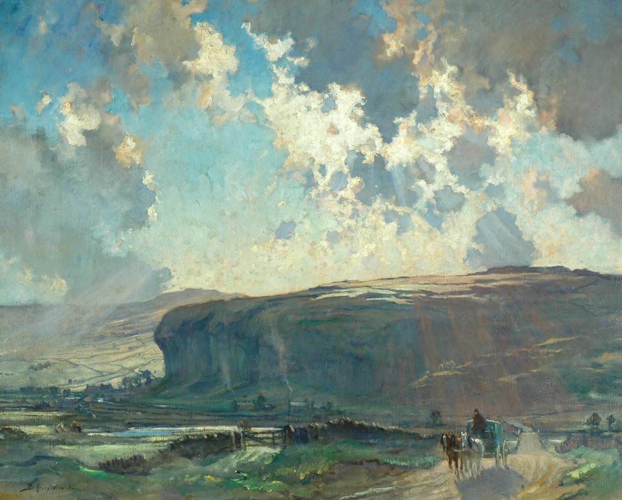 Zijne Majesteits Post, Kilnsey Crag door Bertram Priestman