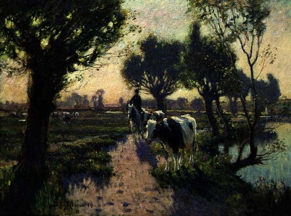 Het Rivierpad door Bertram Priestman