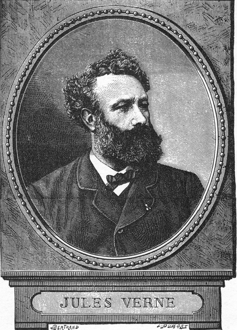 Jules Verne, eigentijds portret door Auguste Bertrand