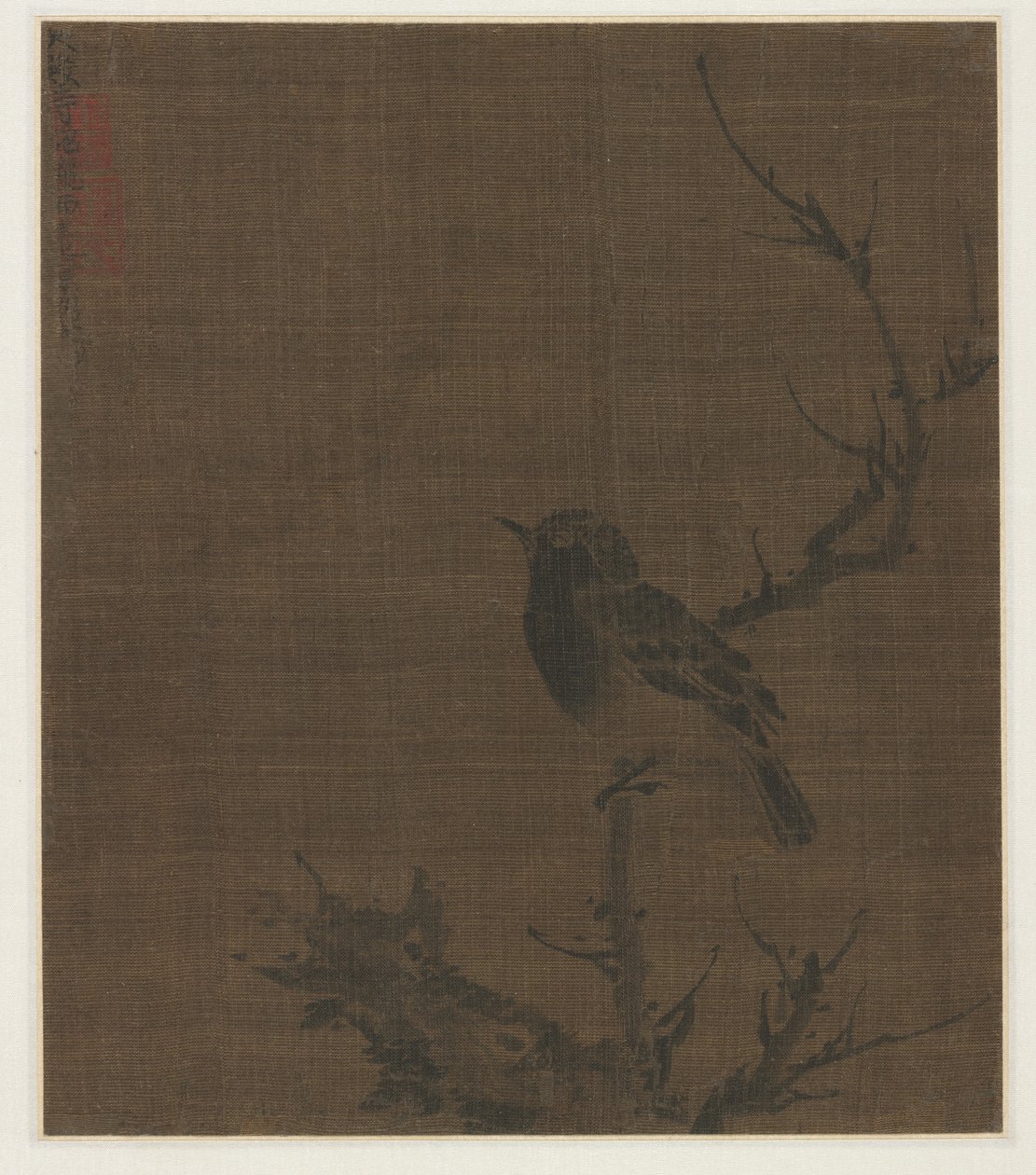 Slapende Vogel op een Prunustak, 1400s door Bian Wenjin