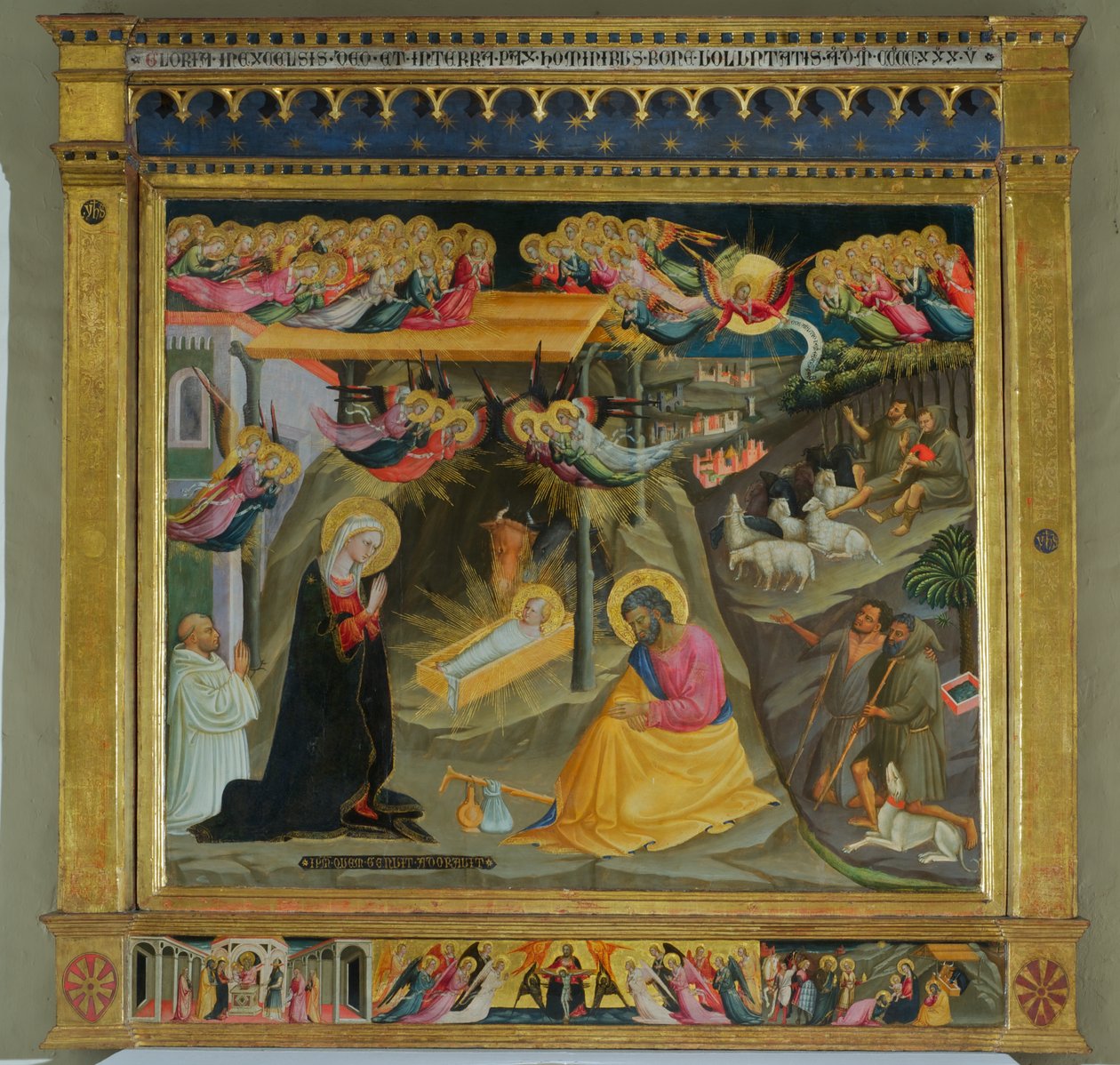 Geboorte (tempera op hout) door Bicci di Lorenzo
