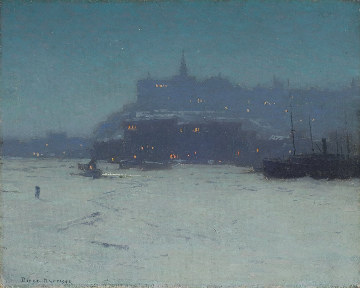 Quebec vanaf de Haven, c.1910 door Lowell Birge Harrison