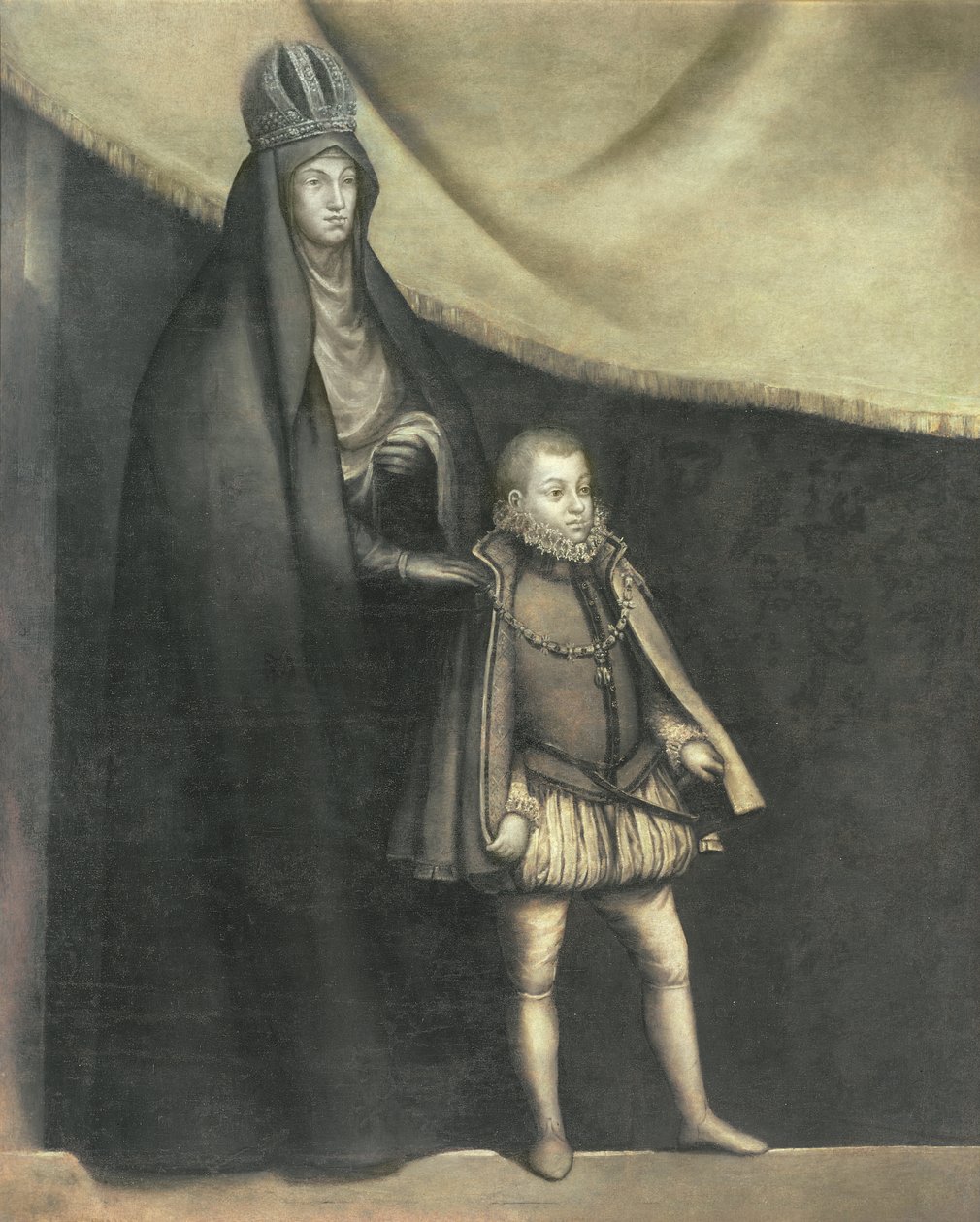 De keizerin Maria en Filips III (1578-1621) door Blas del Prado