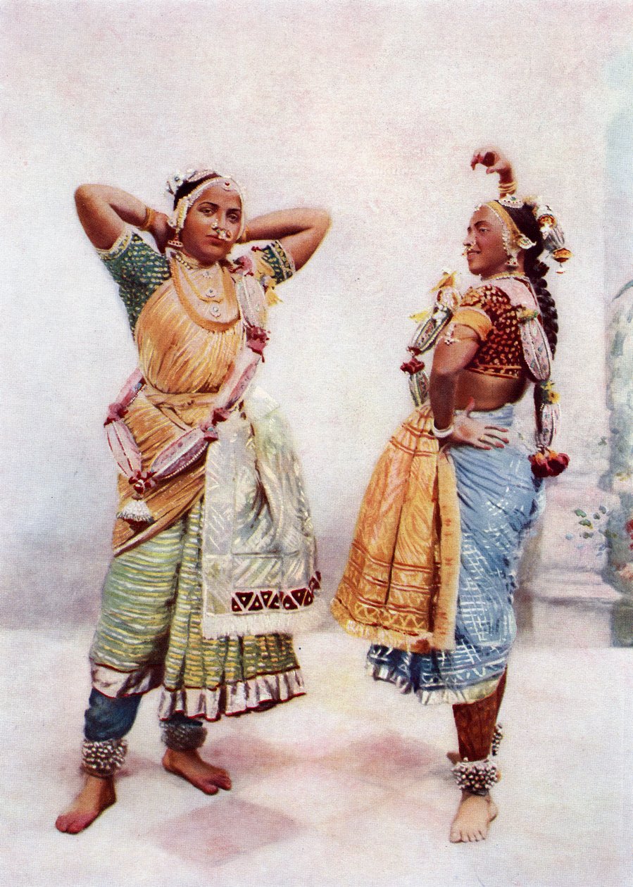 Baroda Nautch Meisjes, eind 19e eeuw door Bombay Vernon and Co.