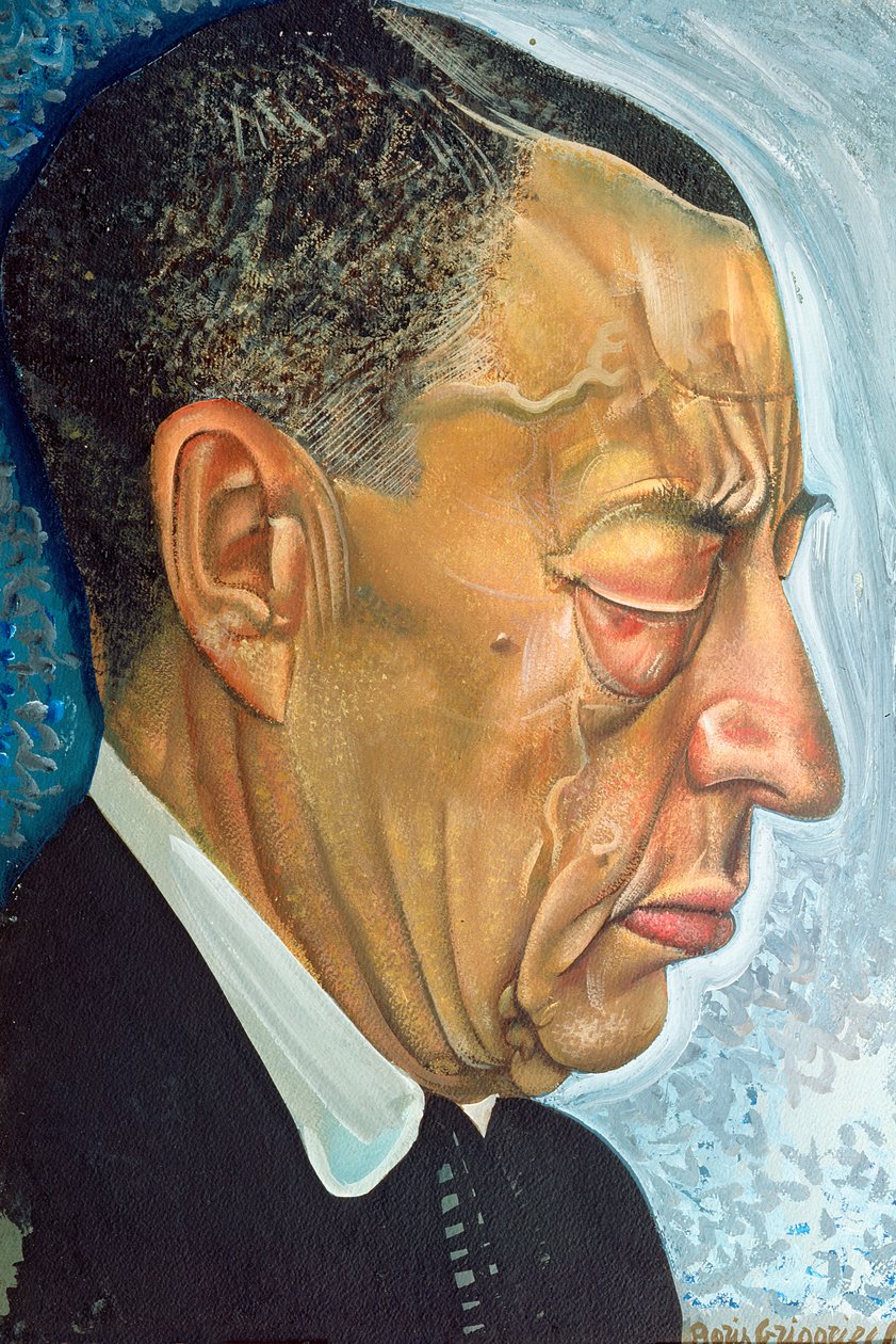 Portret van Sergey Rakhmaninov, 1930 door Boris Dmitrievich Grigoriev