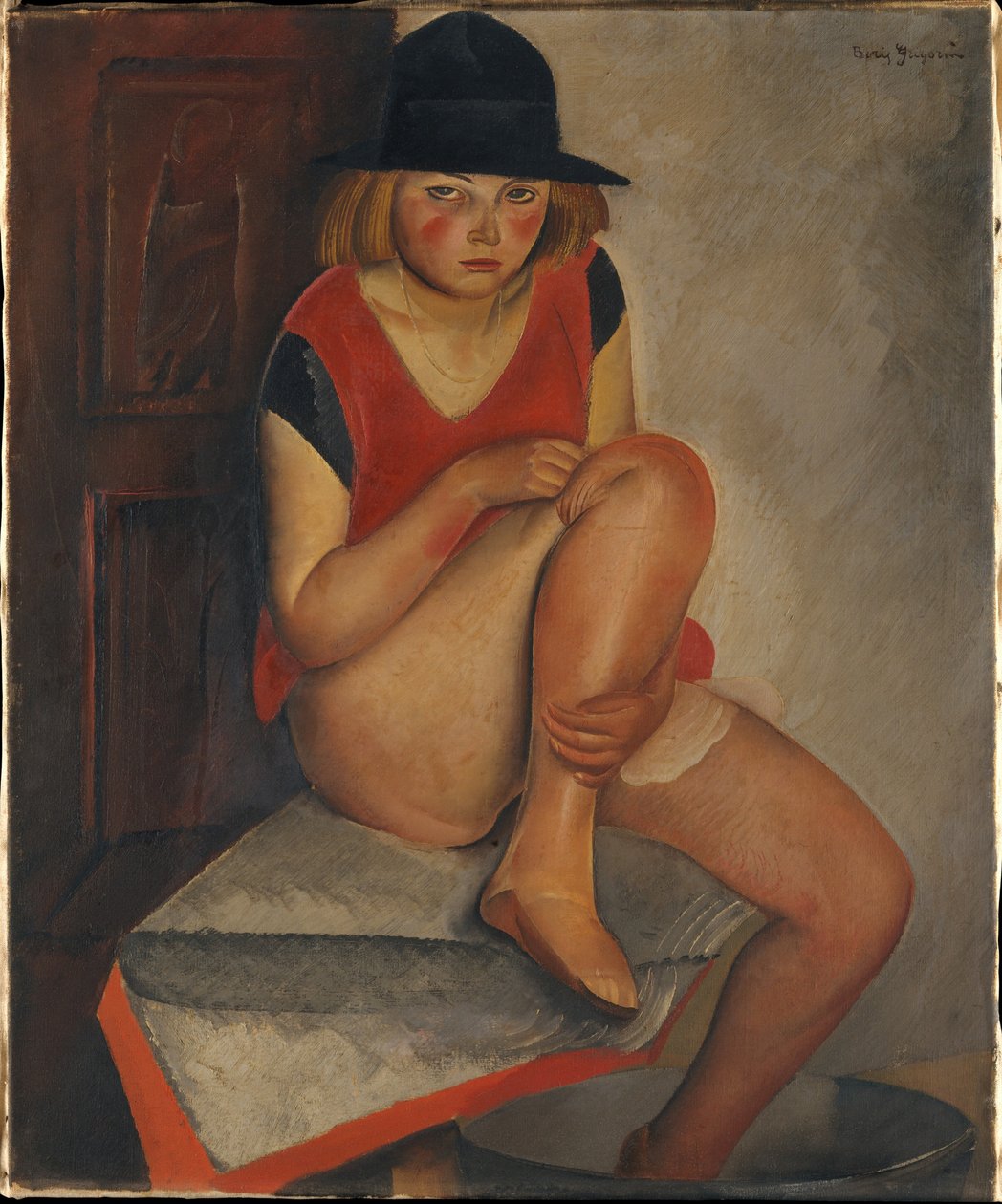 Het Model door Boris Dmitrievich Grigoriev