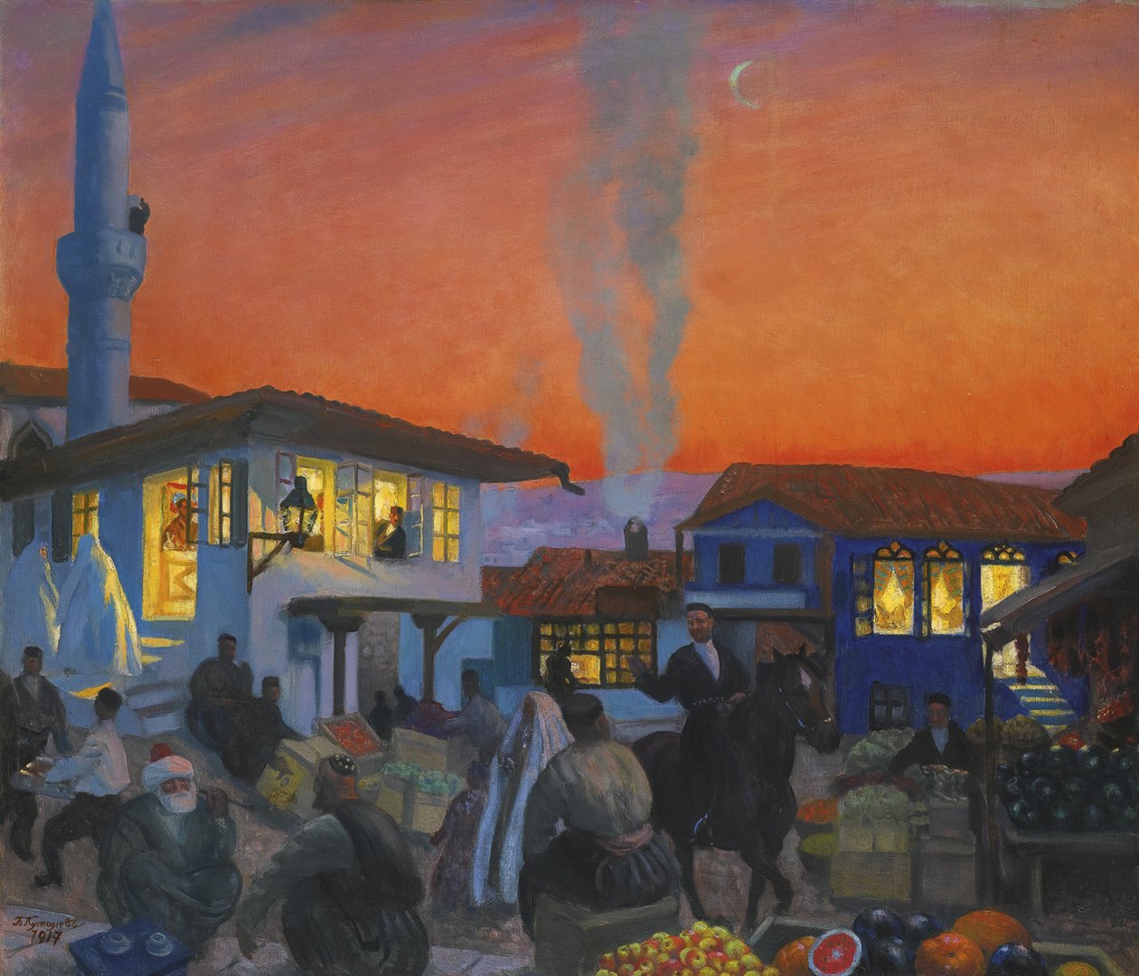 Bakhchisaray door Boris Mikhailovich Kustodiev