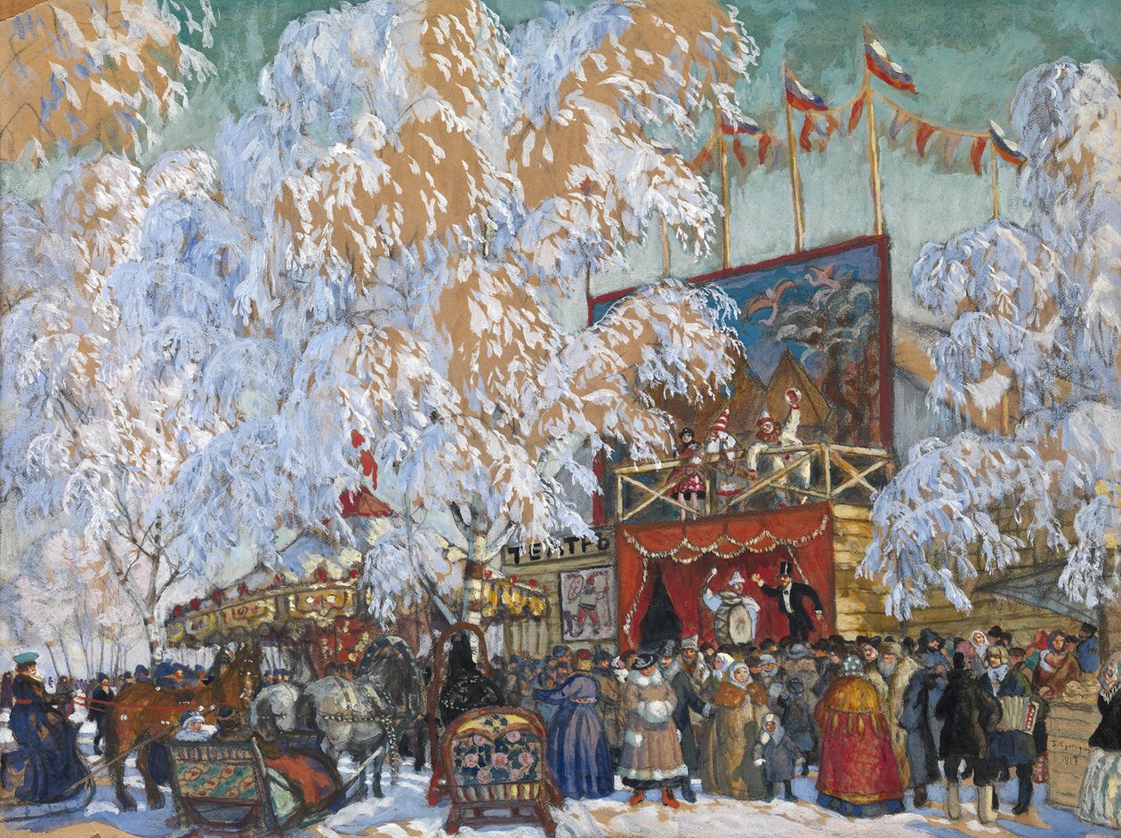 Show-kramen door Boris Mikhailovich Kustodiev